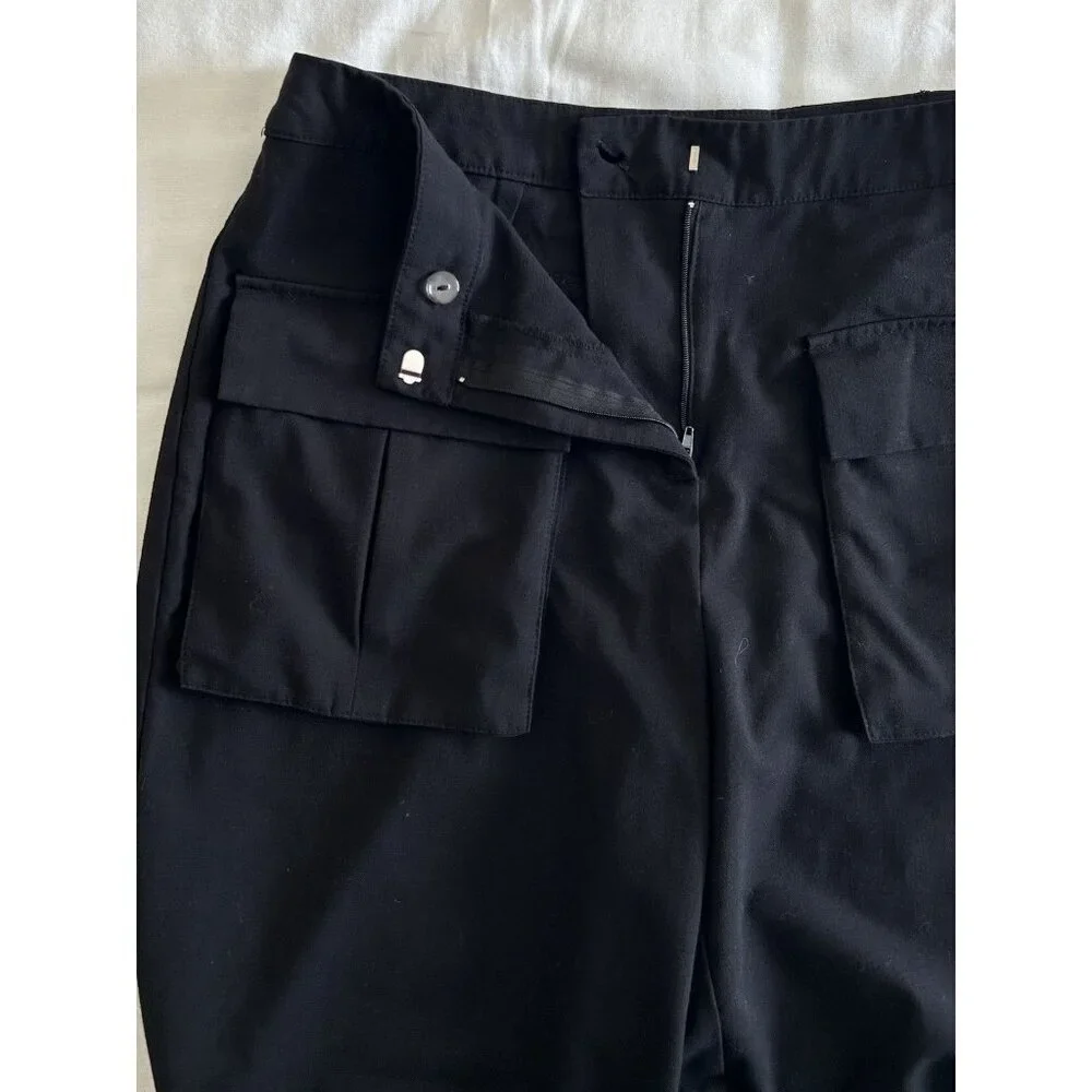 ALO YOGA Womens Black Wide Leg Cargo Trouser Pants Size XXS See Measurmnt Photo